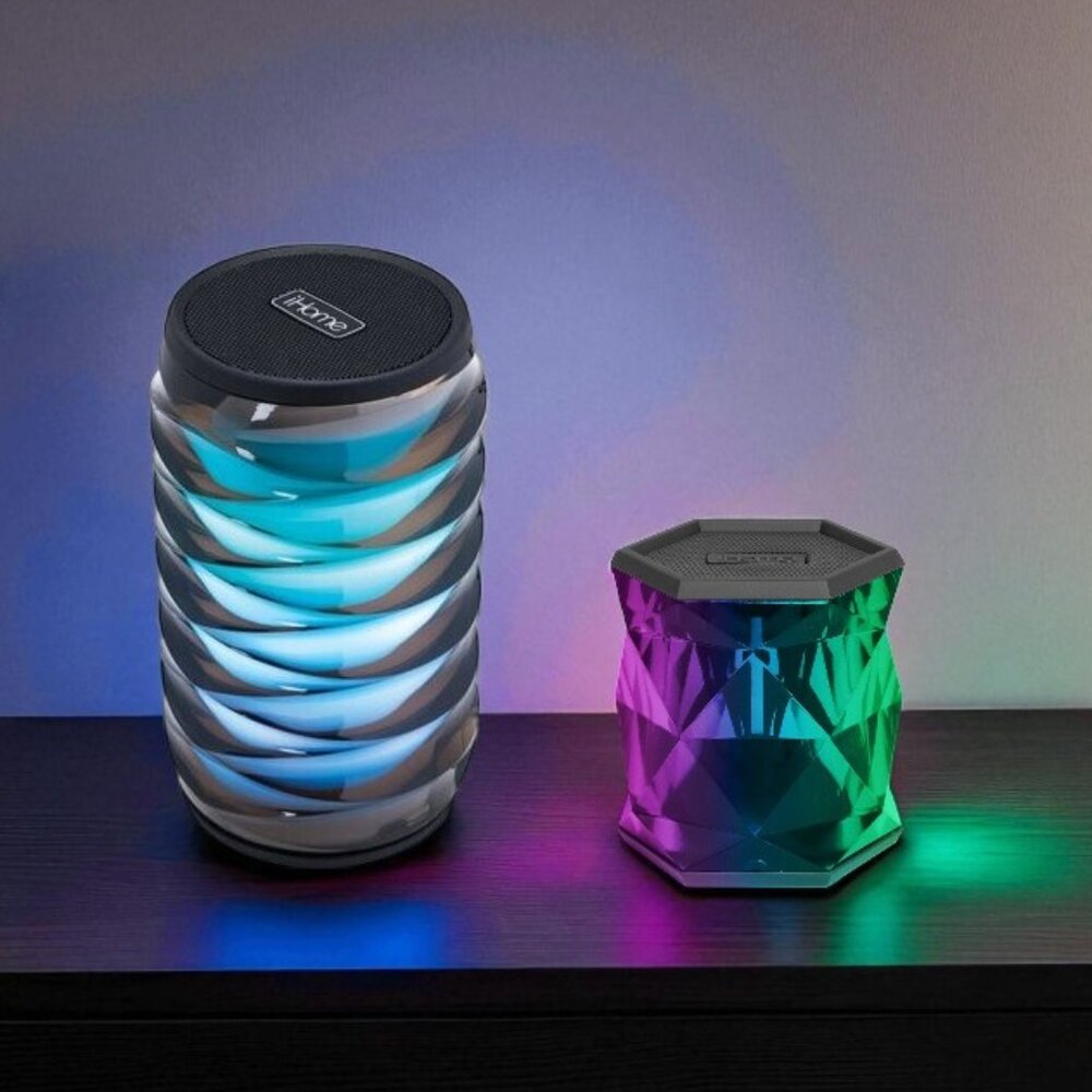 iHome Bluetooth Speaker Bundle – iBT76 + iBT68 Light-Up Speakers